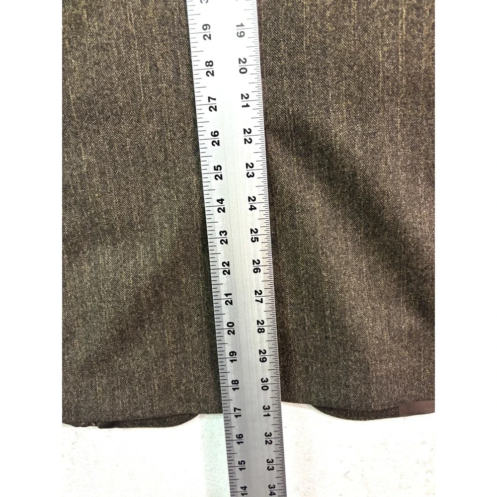 Jos A Bank 40R Brown Herringbone Tweed‎ Blazer Jacket Sport Suit Coat Wool